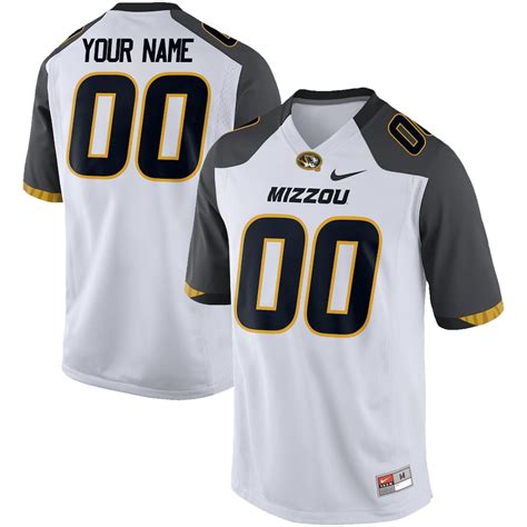 mizzou tigers nike custom replica football jersey white|mizzou nil jersey.